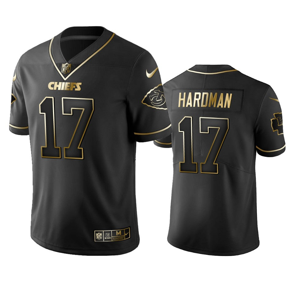 Kansas City Chiefs Mecole Hardman Black 2019 Vapor Limited Golden Edition Jersey