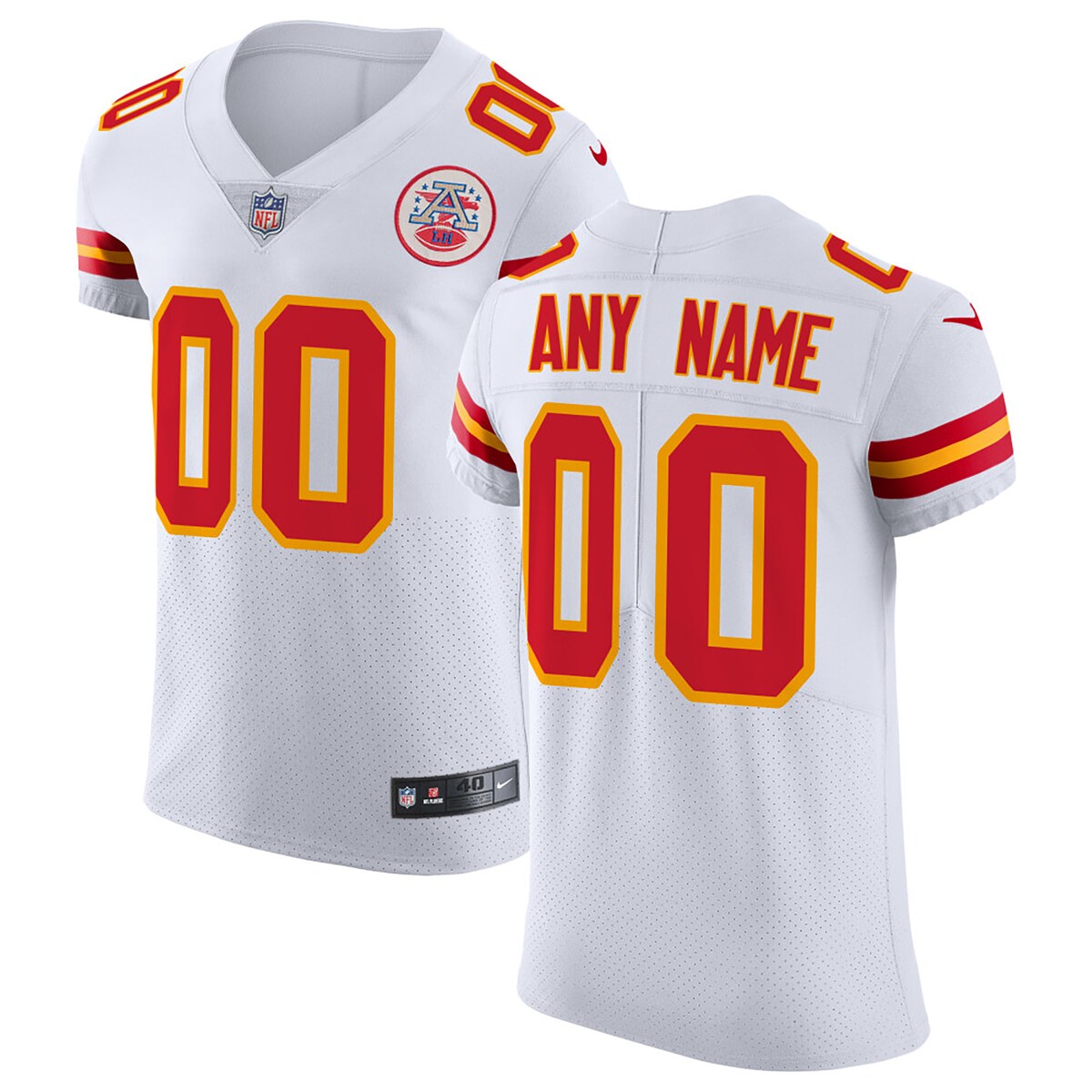 Kansas City Chiefs Nike Vapor Untouchable Elite Custom Jersey White