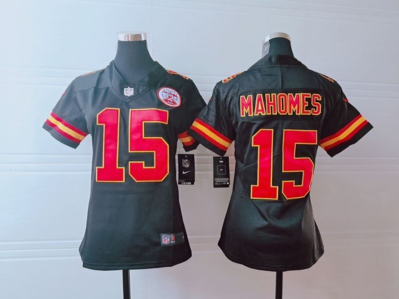 Kansas City Chiefs Patrick Mahomes 15 Nfl 2020 Dark Brown Womens Jersey