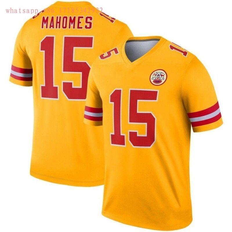 Kansas City Chiefs Patrick Mahomes 15 Nfl Gold Jersey Jersey