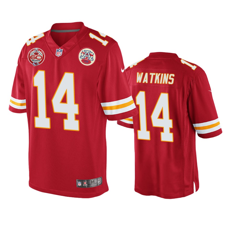 Kansas City Chiefs Sammy Watkins Red 60th Anniversary Game Jersey