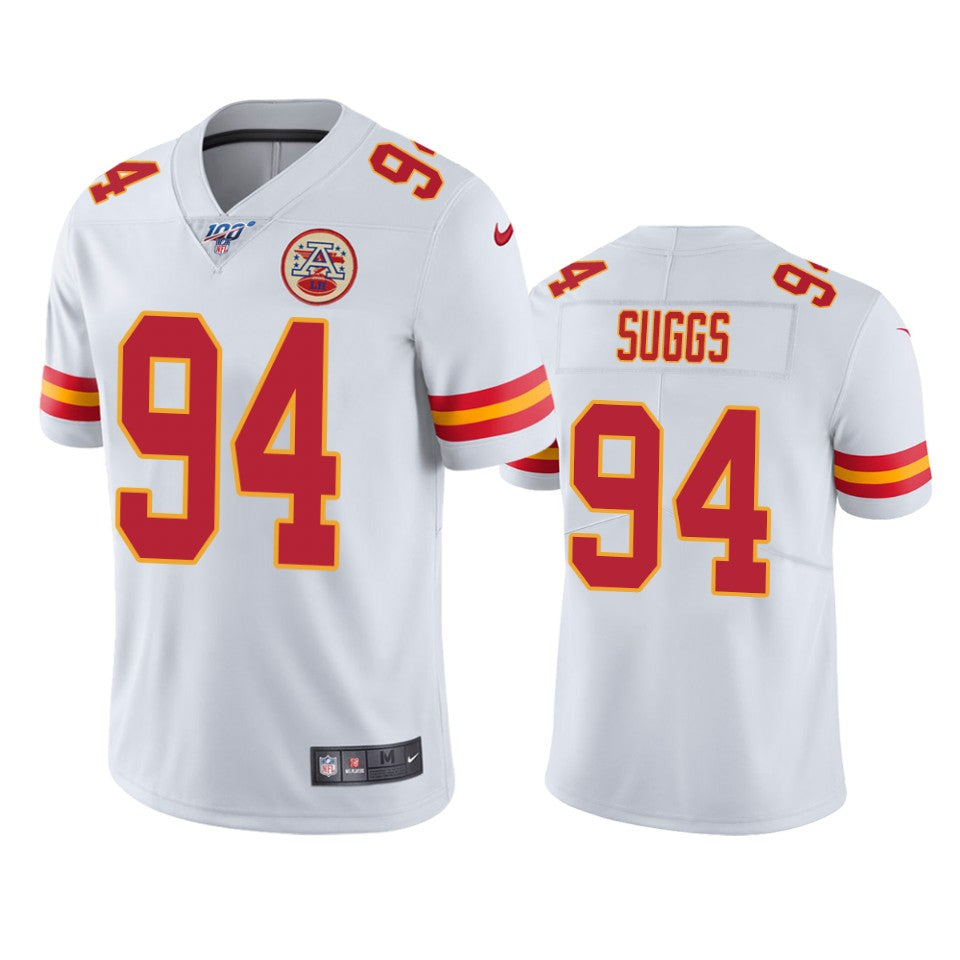 Kansas City Chiefs Terrell Suggs White 100th Season Vapor Limited Jersey