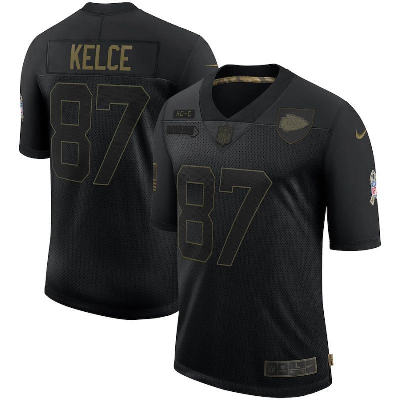 Kansas City Chiefs Travis Kelce 87 Nfl 2020 Black Jersey