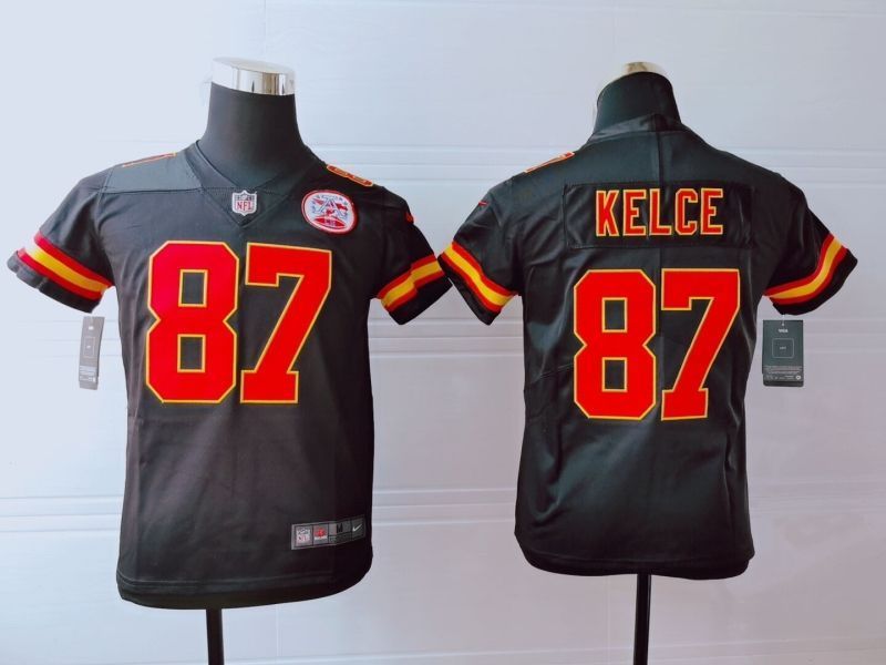 Kansas City Chiefs Travis Kelce 87 Nfl 2020 Dark Grey Jersey