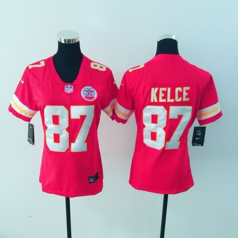 Kansas City Chiefs Travis Kelce 87 Nfl 2020 Pink Womens Jersey