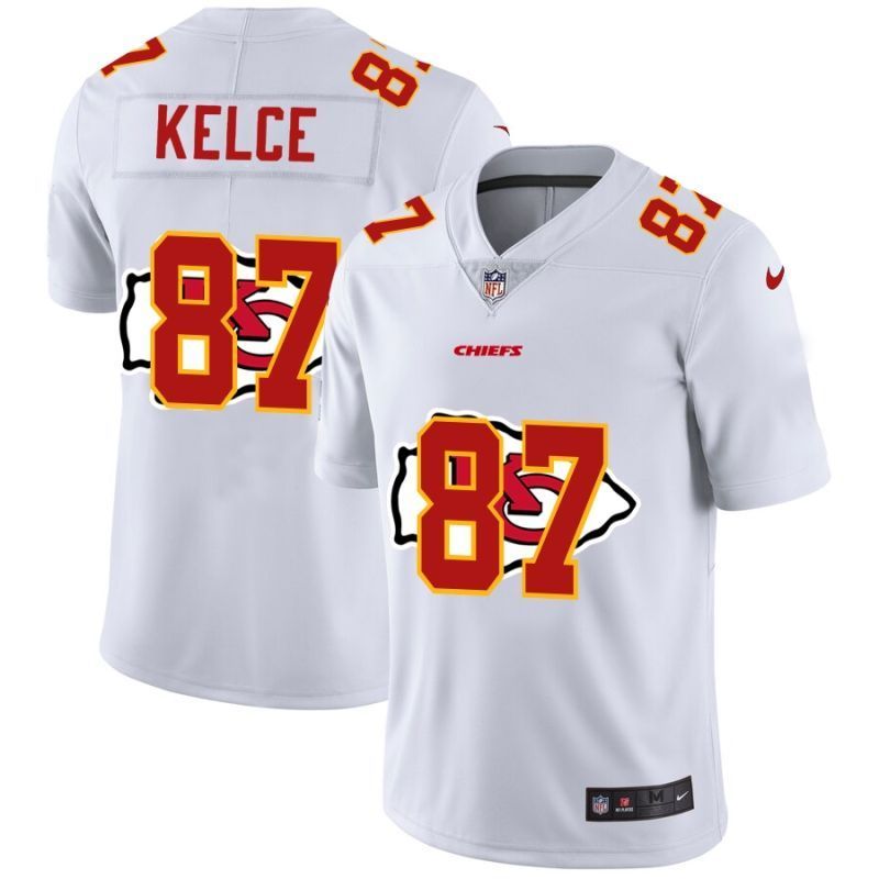 Kansas City Chiefs Travis Kelce 87 Nfl 2020 White Jersey