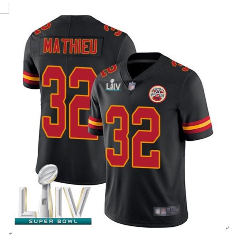 Kansas City Chiefs Tyrann Mathieu 32 Nfl Black Jersey