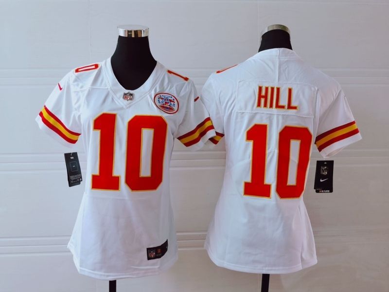 Kansas City Chiefs Tyreek Hill 10 Nfl 2020 White Womens Jersey