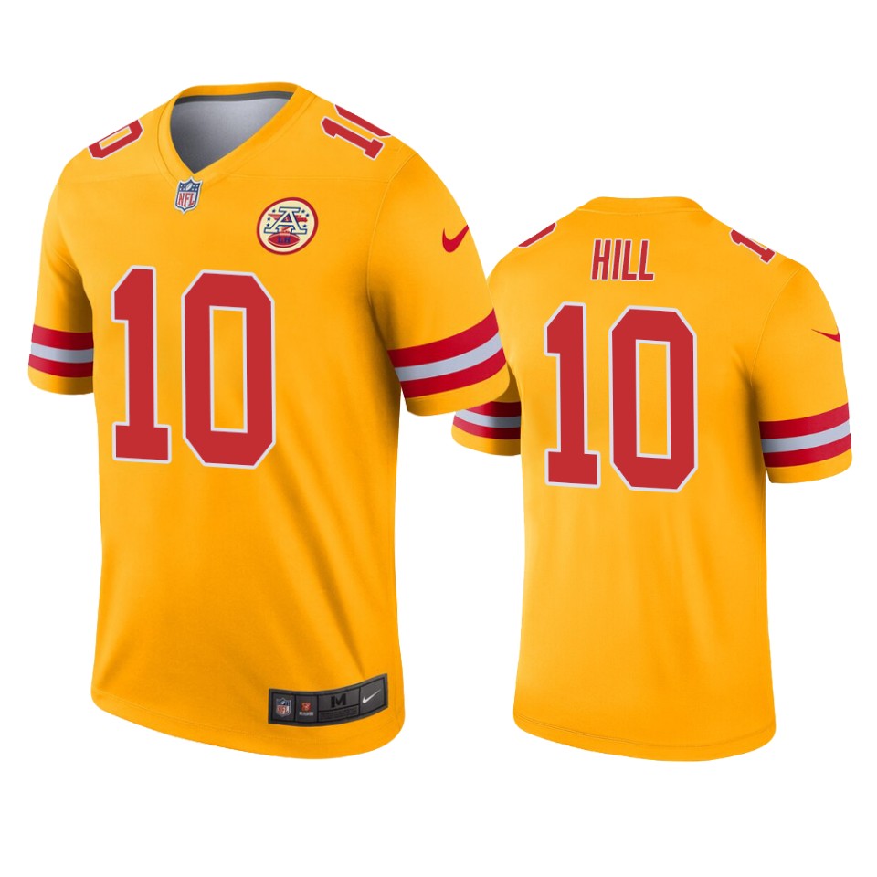Kansas City Chiefs Tyreek Hill Gold Inverted Legend Jersey