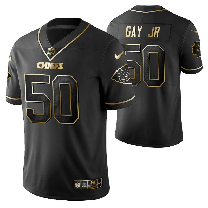 Kansas City Chiefs Willie Gay Jr 50 2021 Nfl Golden Brandedition Black Jersey Gift For Chiefs Fans