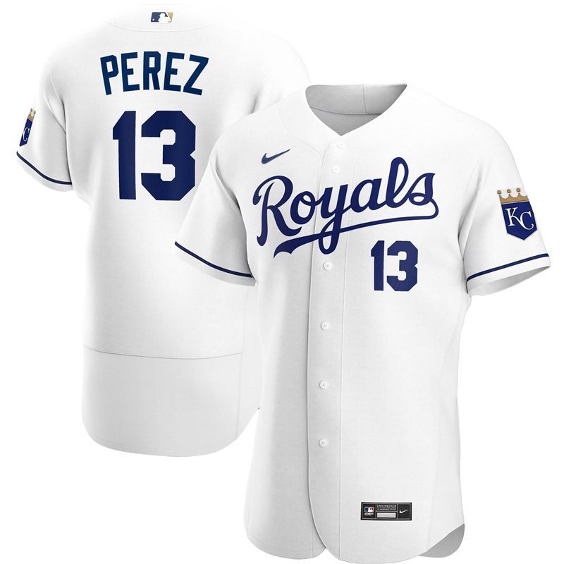 Kansas City Royals Salvador Perez 13 2020 Mlb White Jersey