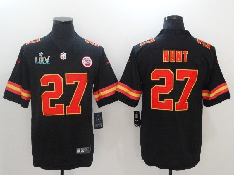 Kareem Hunt 27 Kansas City Chiefs 2020 Nfl Black Jersey Jersey