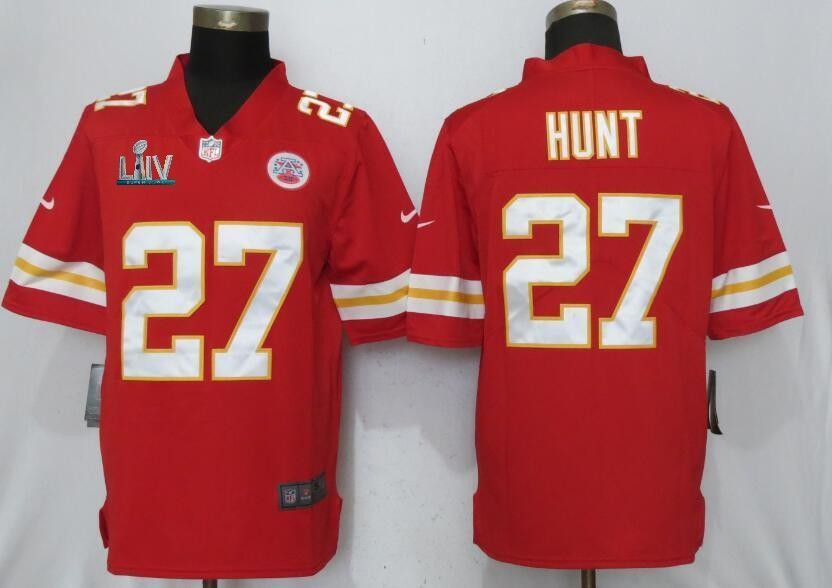 Kareem Hunt 27 Kansas City Chiefs 2020 Nfl Red Jersey Jersey
