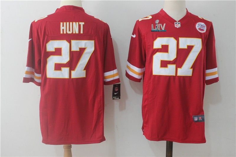 Kareem Hunt 27 Kansas City Chiefs2020 Nfl Red Jersey Jersey