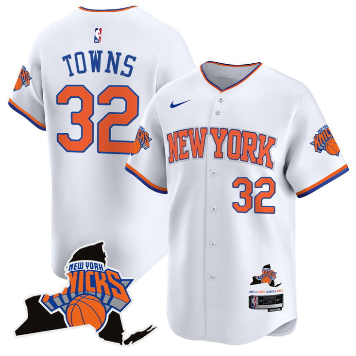 Karl-Anthony Towns Jersey #32 New York Knicks Vapor Baseball Stitched Associatio