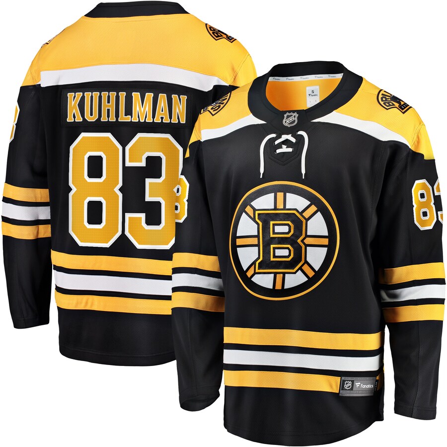 Karson Kuhlman Boston Bruins Fanatics Branded Replica Player Jersey Black