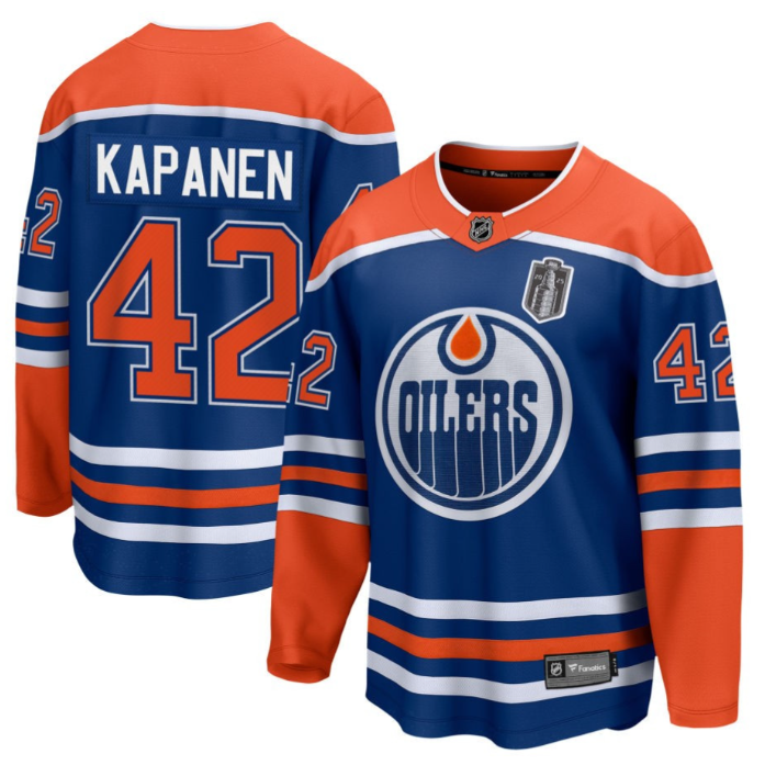 Kasperi Kapanen 42 Edmonton Oilers 2025 Stanley Cup Final Home Breakaway Men Jer