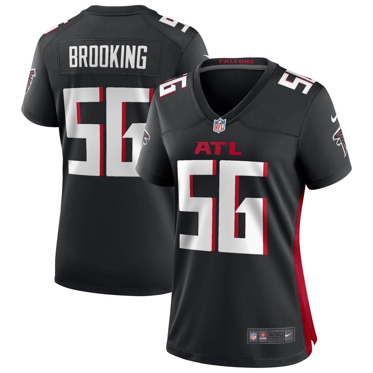 Keith Brooking Atlanta Falcons Nike Womens Game Retired Player Jersey Black