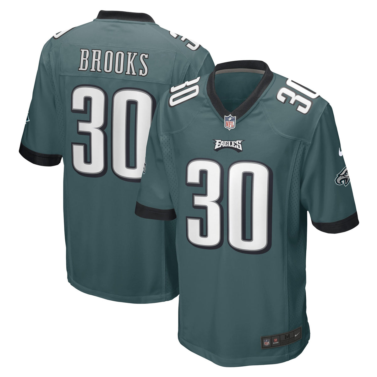 Kennedy Brooks Philadelphia Eagles Nike Game Player Jersey Midnight Green
