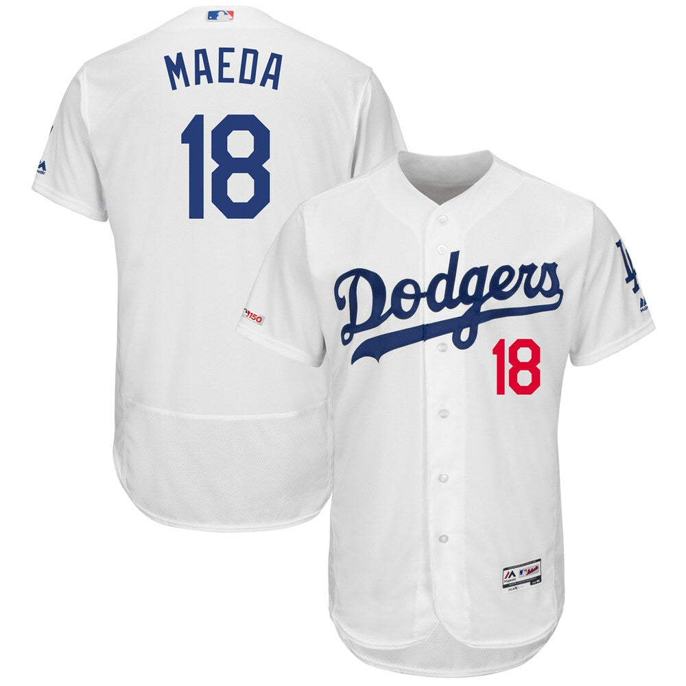 Kenta Maeda Los Angeles Dodgers Majestic Home Flex Base Collection Player Jersey White