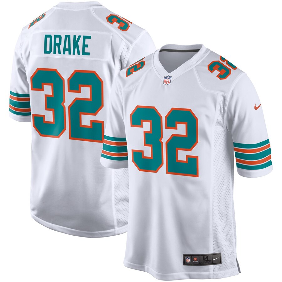 Kenyan Drake Miami Dolphins Nike Throwback Game Jersey White