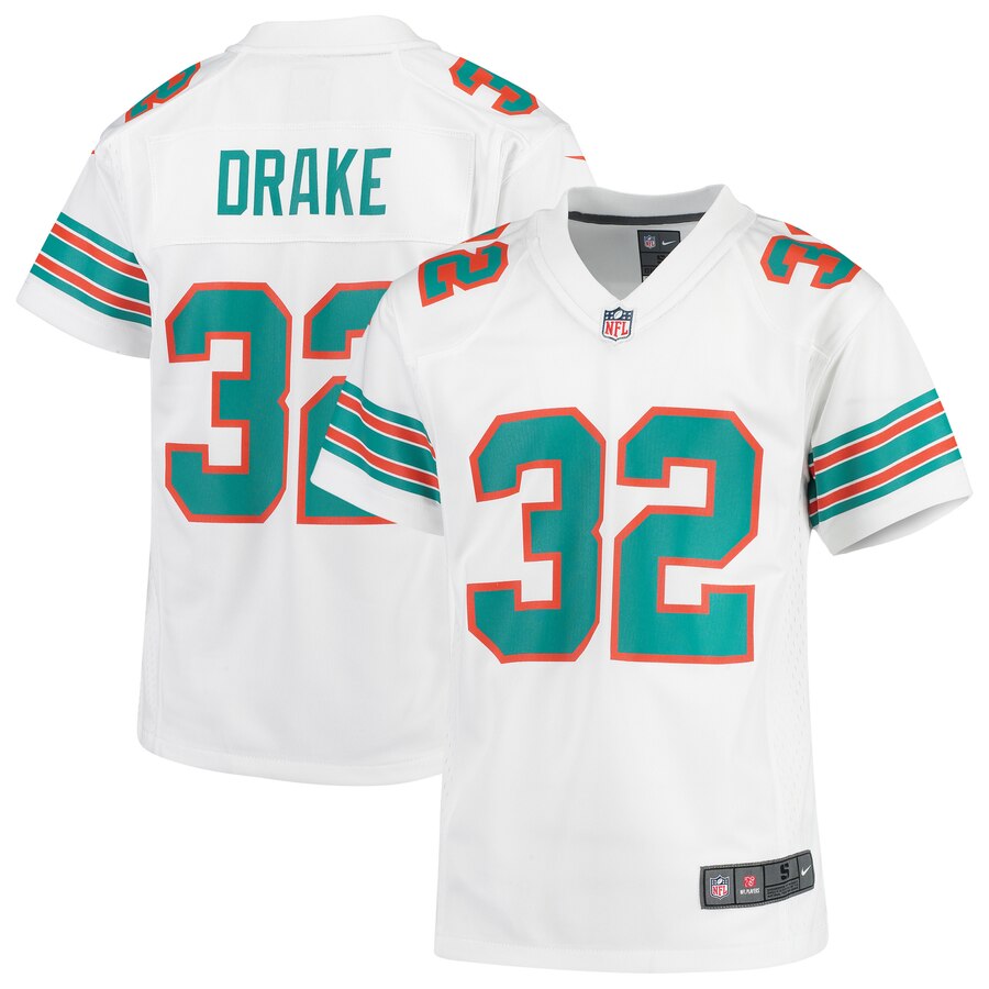 Kenyan Drake Miami Dolphins Nike Youth Game Jersey White