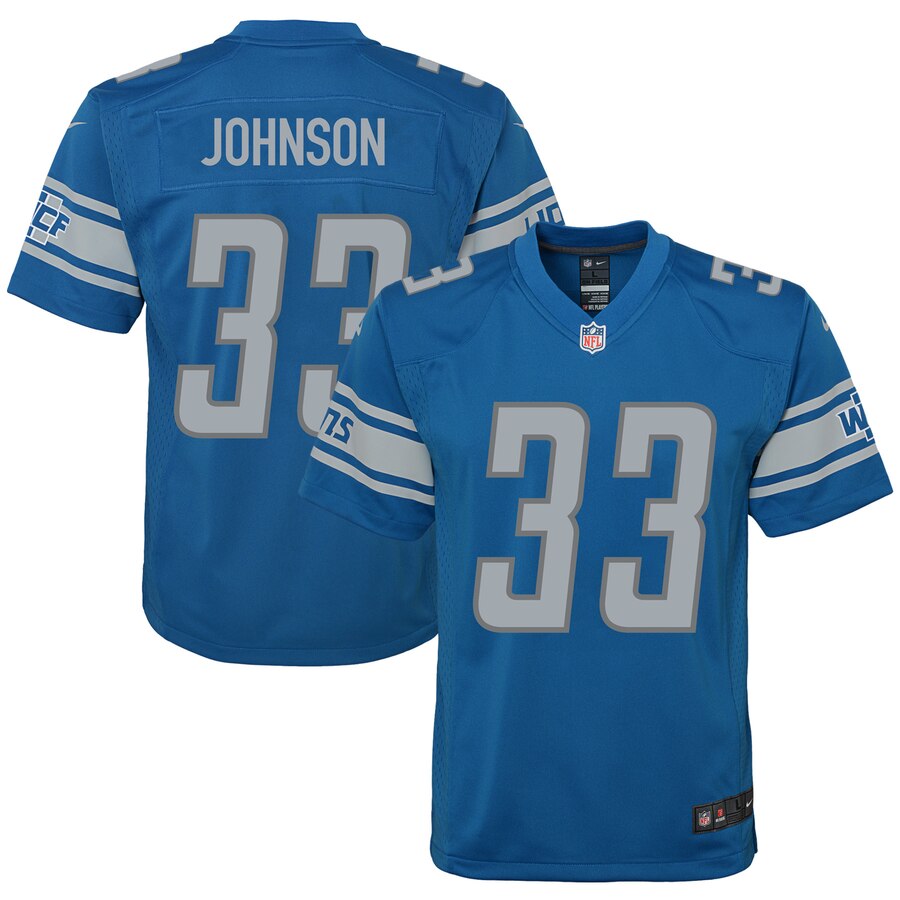 Kerryon Johnson Detroit Lions Nike Youth Game Jersey Blue