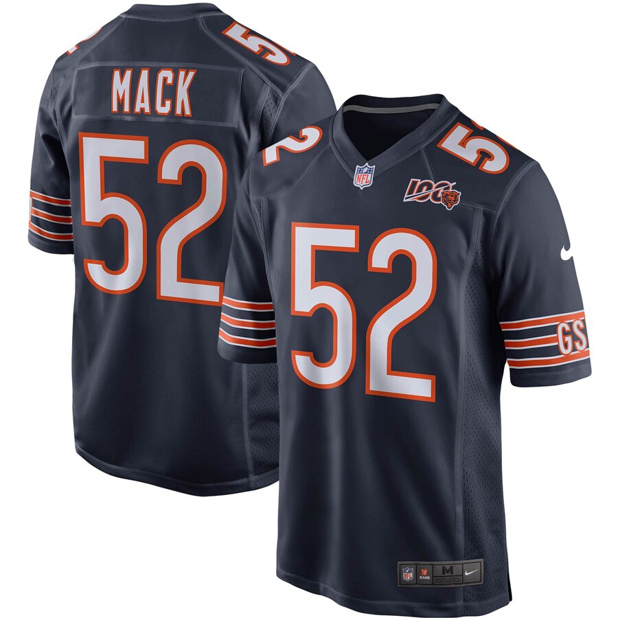 Khalil Mack Chicago Bears Nike 100th Season Game Jersey Navy