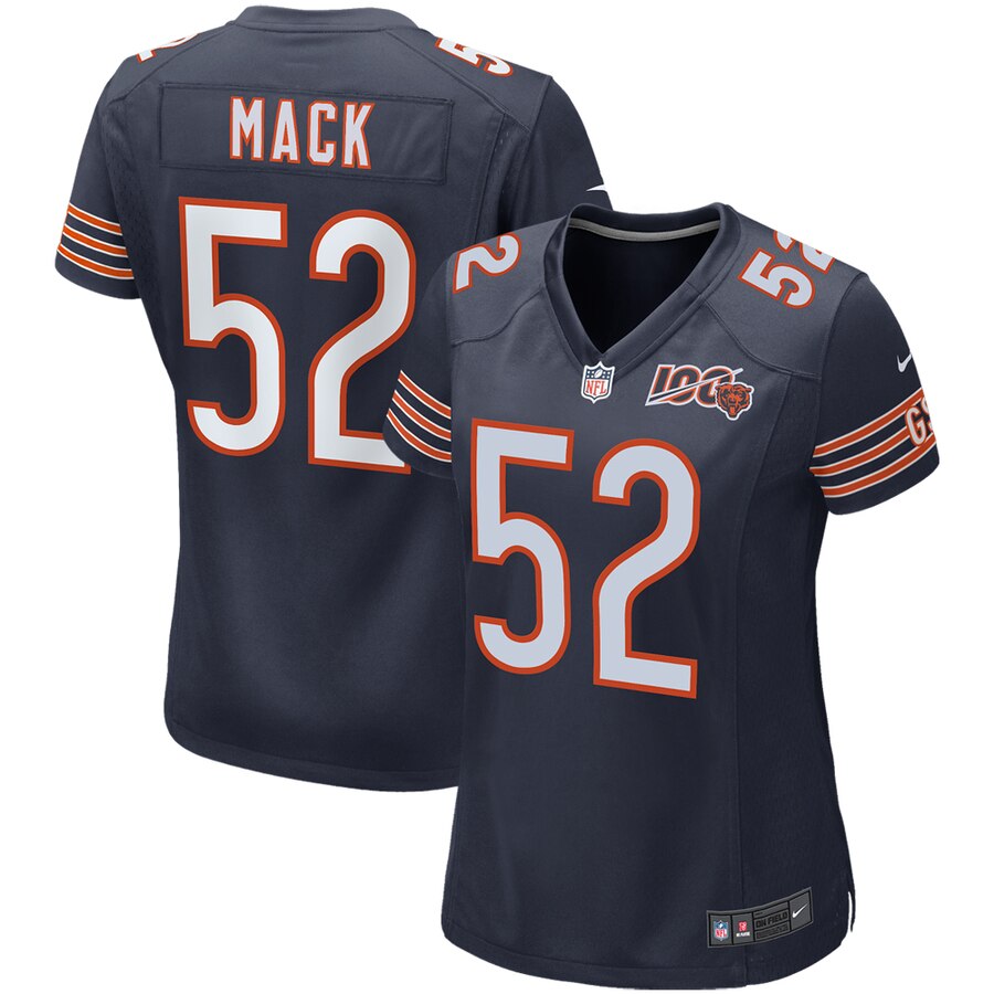 Khalil Mack Chicago Bears Nike Womens 100th Season Game Jersey Navy