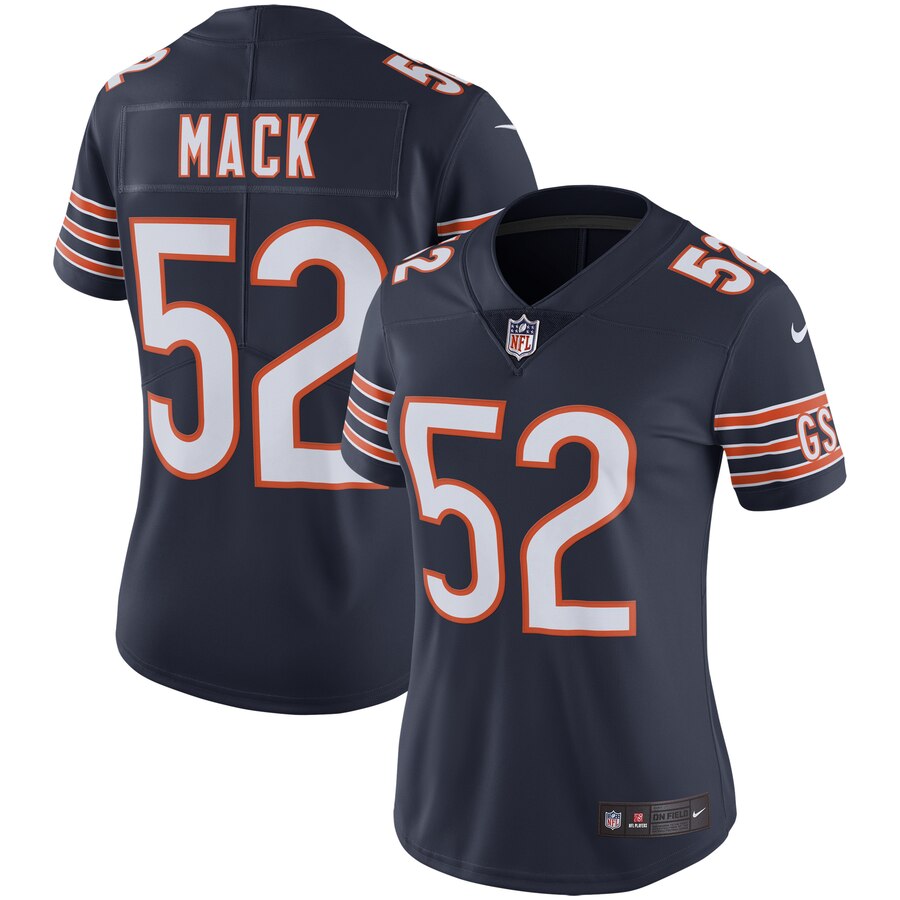 Khalil Mack Chicago Bears Nike Womens Vapor Limited Player Jersey Navy