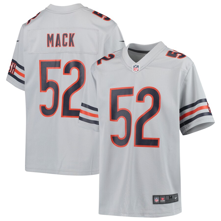 Khalil Mack Chicago Bears Nike Youth Inverted Game Jersey Silver