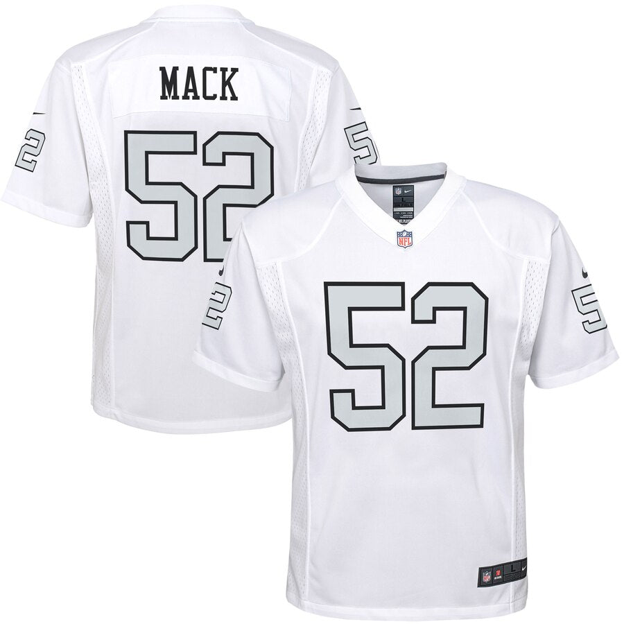 Khalil Mack Las Vegas Raiders Nike Youth Color Rush Game Jersey White