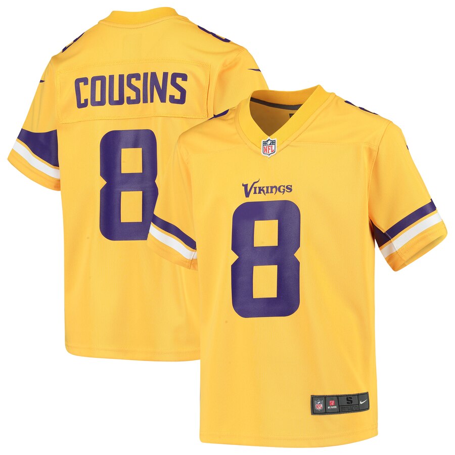 Kirk Cousins Minnesota Vikings Nike Youth Inverted Game Jersey Gold