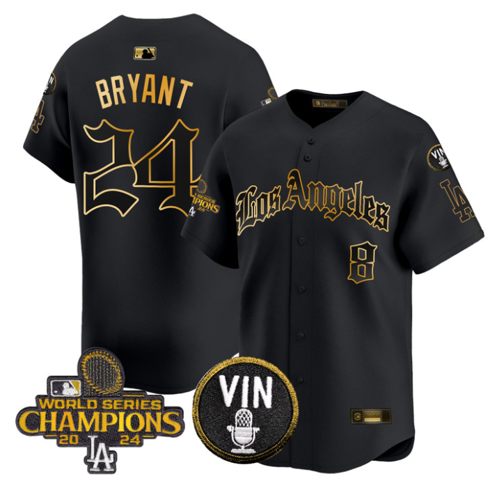 Kobe Bryant Jersey #24 Dodgers 2025 LA Gothic Style Stitched
