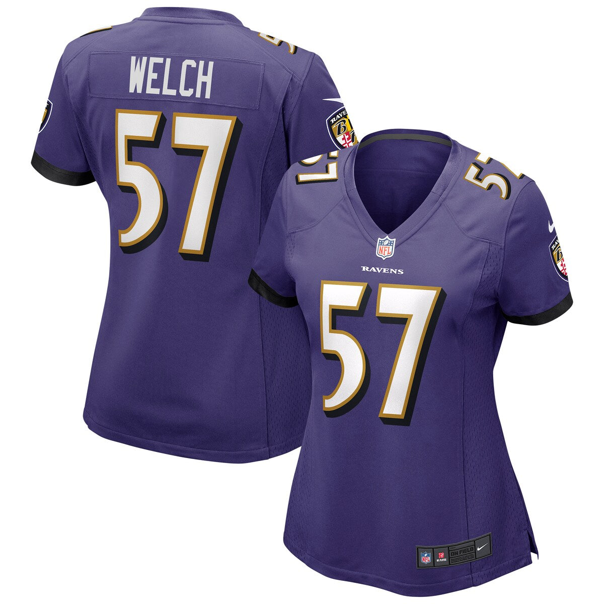 Kristian Welch Baltimore Ravens Nike Womens Game Jersey Purple