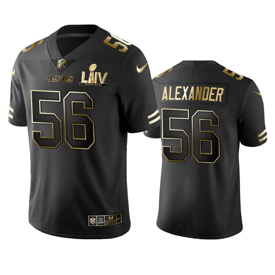 Kwon Alexander 49ers Black Super Bowl Liv Golden Edition Jersey
