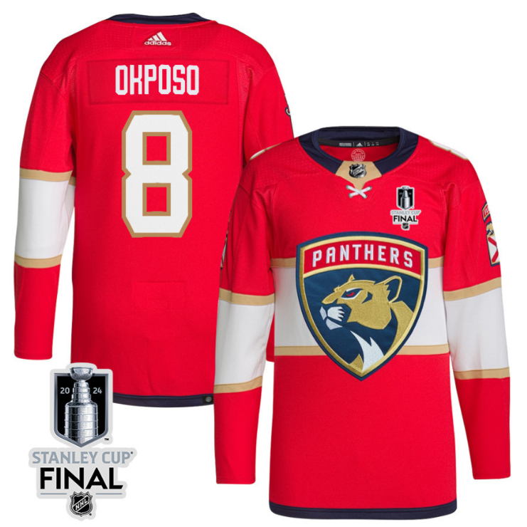 Kyle Okposo 8 Florida Panthers 2024 STANLEY CUP Final Home Breakaway Jersey Men,