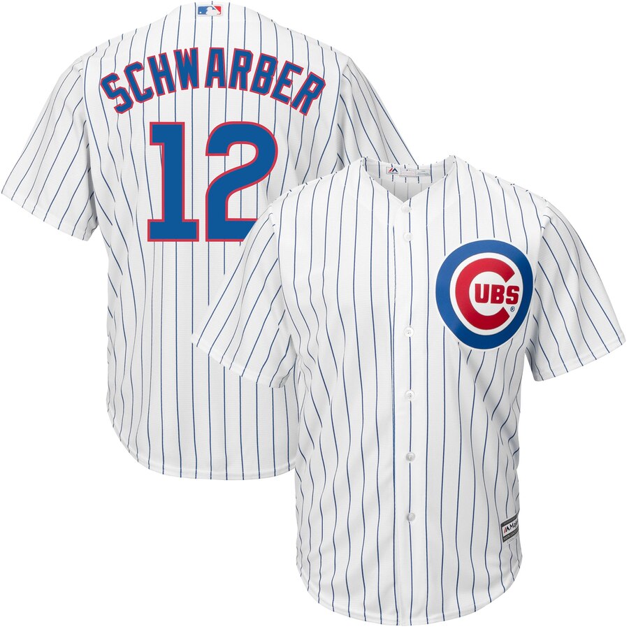 Kyle Schwarber Chicago Cubs Majestic Official Cool Base Player Jersey White