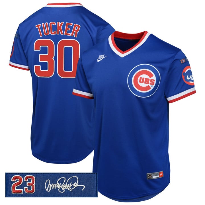 Kyle Tucker Jersey #30 Chicago Cubs Ryne Sandberg Tribute Patch Stitched