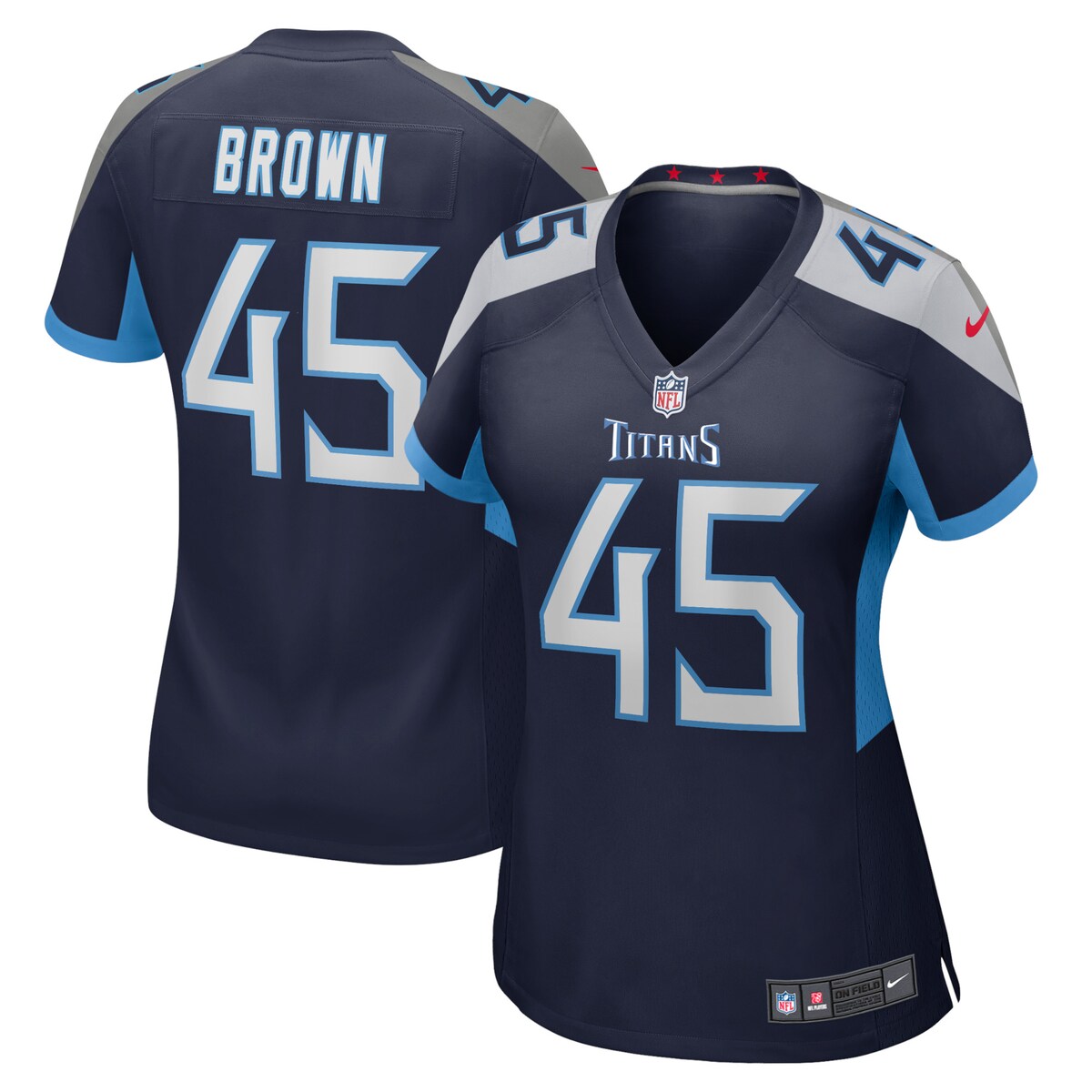 Kyron Brown Tennessee Titans Nike Womens Home Game Player Jersey Navy