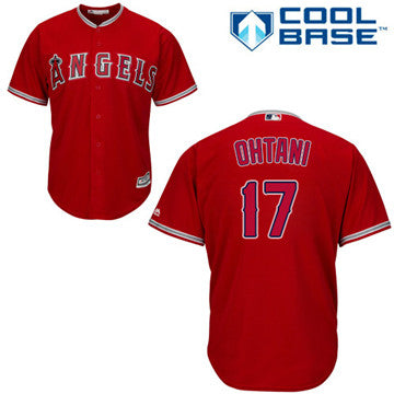 La Angels Of Anaheim 17 Shohei Ohtani Red New Cool Base Stitched Mlb Jersey
