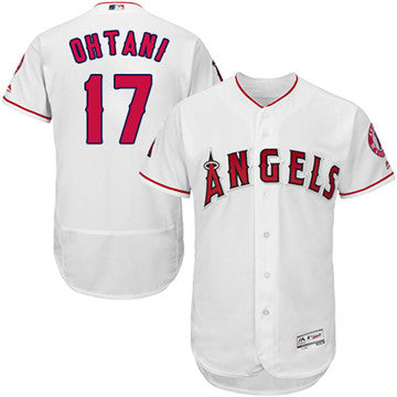 La Angels Of Anaheim 17 Shohei Ohtani White Flexbase Authentic Collection Stitched Mlb Jersey