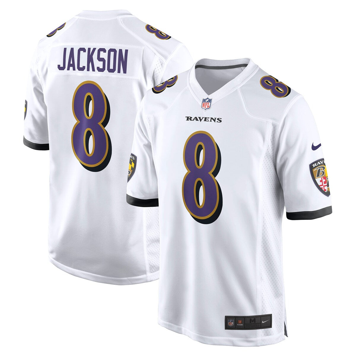 Lamar Jackson Baltimore Ravens Nike Game Jersey White
