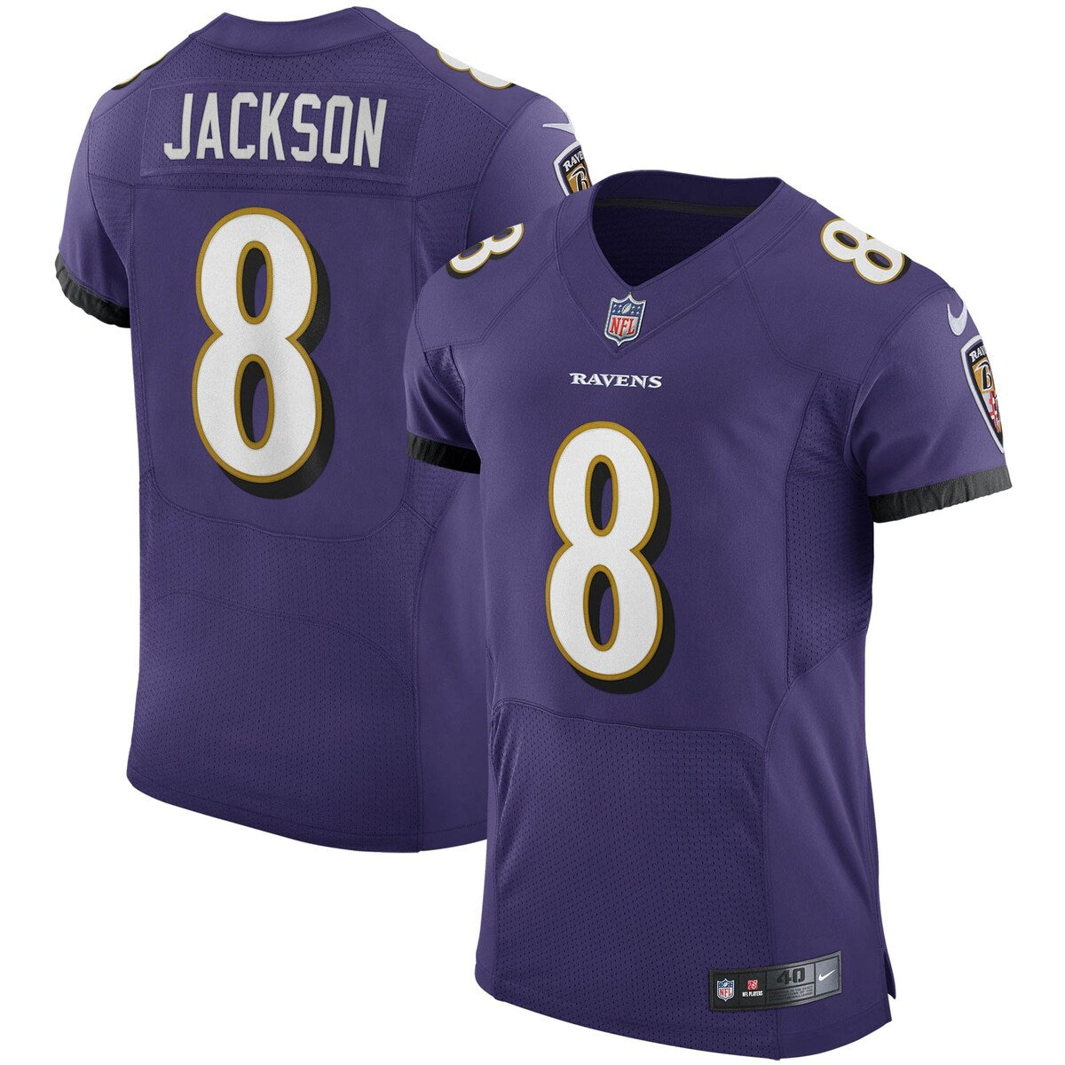 Lamar Jackson Baltimore Ravens Nike Vapor Elite Player Jersey Purple