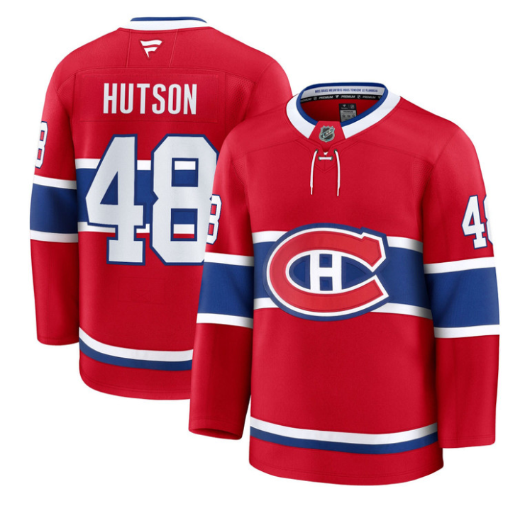 Lane Hutson Jersey #48 Montreal Canadiens Timeless Premium Stitched 2025 Home
