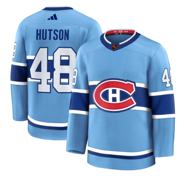 Lane Hutson Jersey #48 Montreal Canadiens Timeless Premium Stitched Reverse Retr