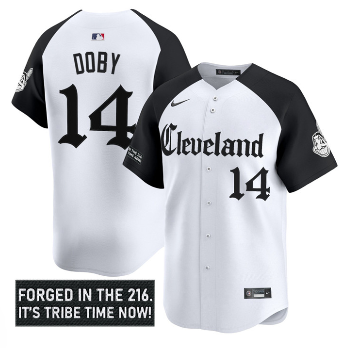 Larry Doby Jersey #14 Cleveland Indians Gothic Iron Edition Stitched Alternate