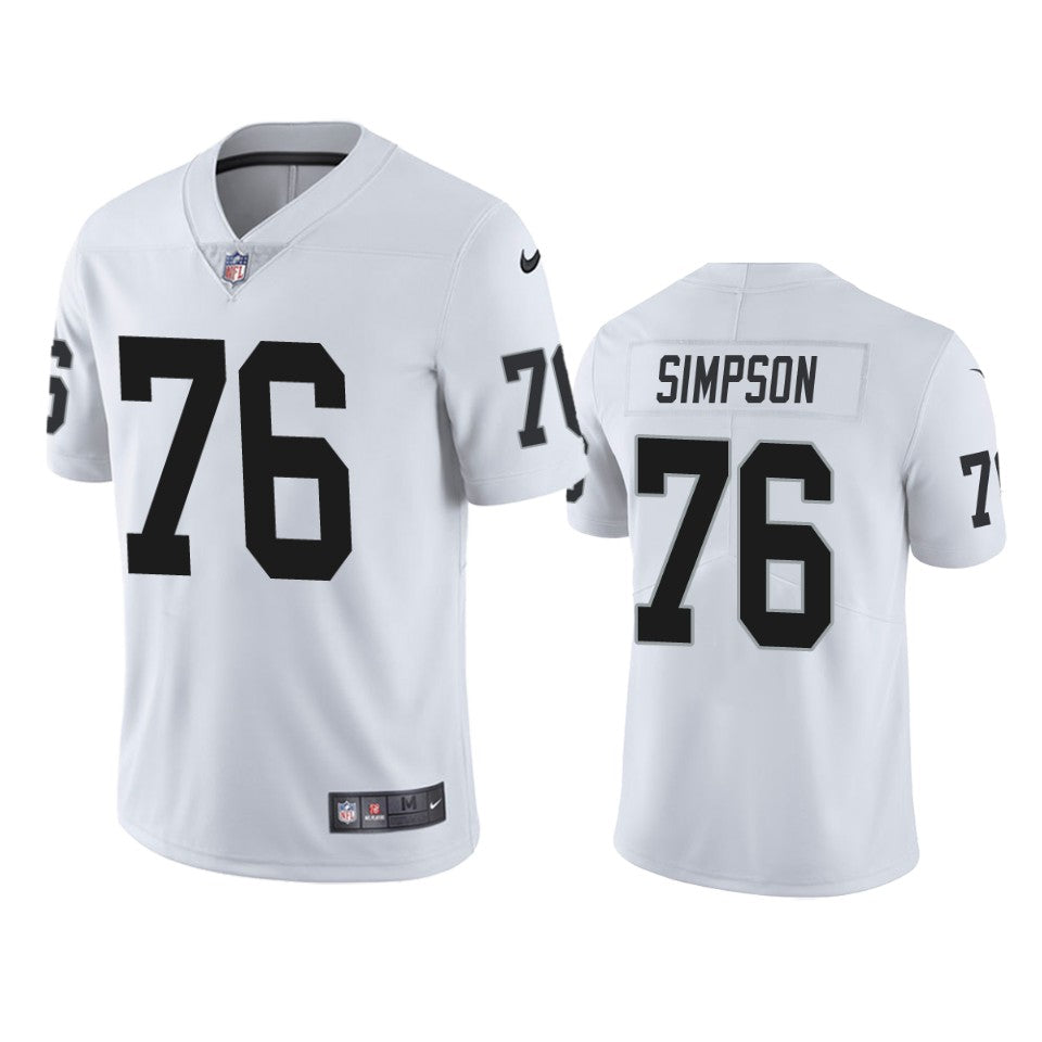 Las Vegas Raiders John Simpson White Vapor Untouchable Limited Jersey