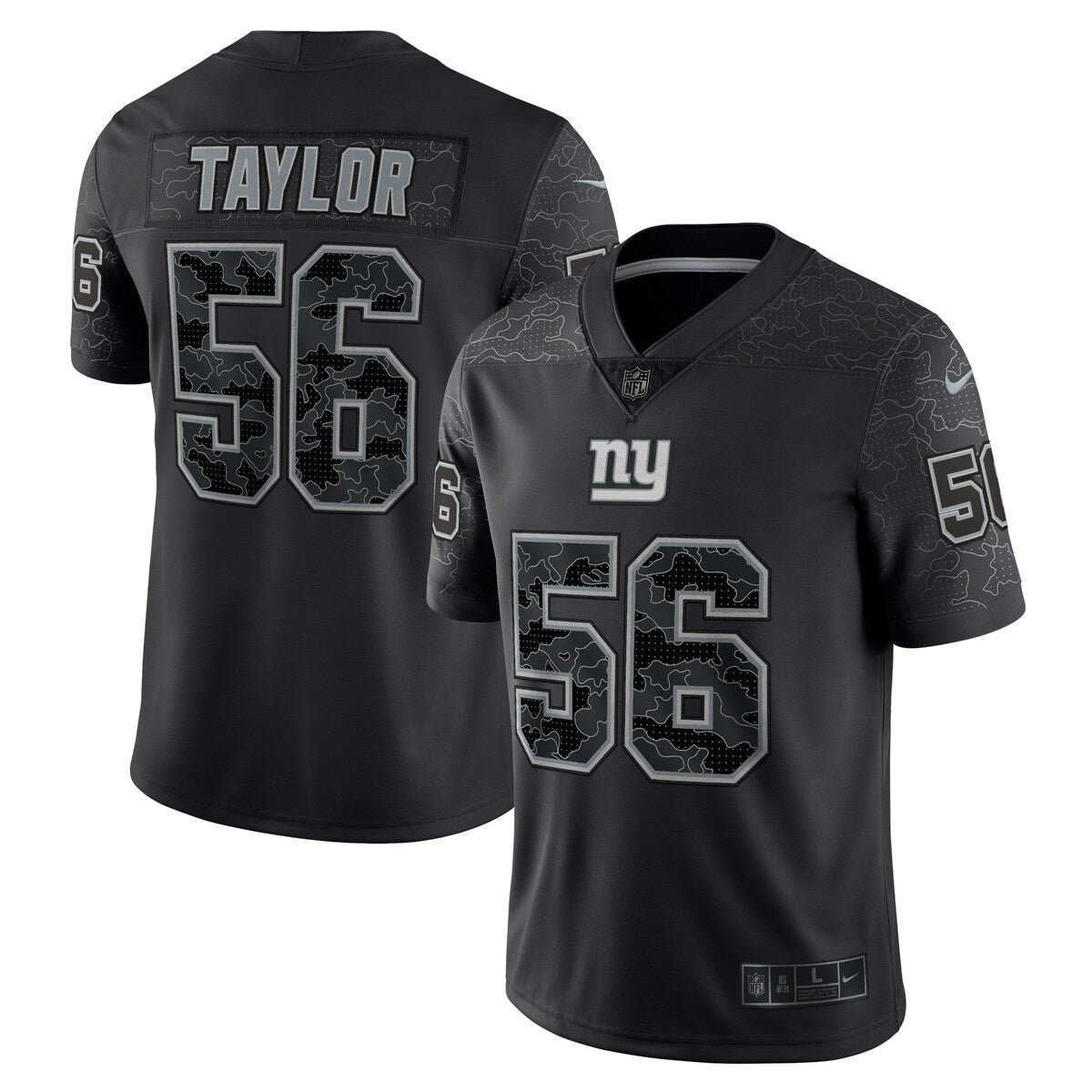 Lawrence Taylor New York Giants Nike Retired Player Rflctv Limited Jersey Black