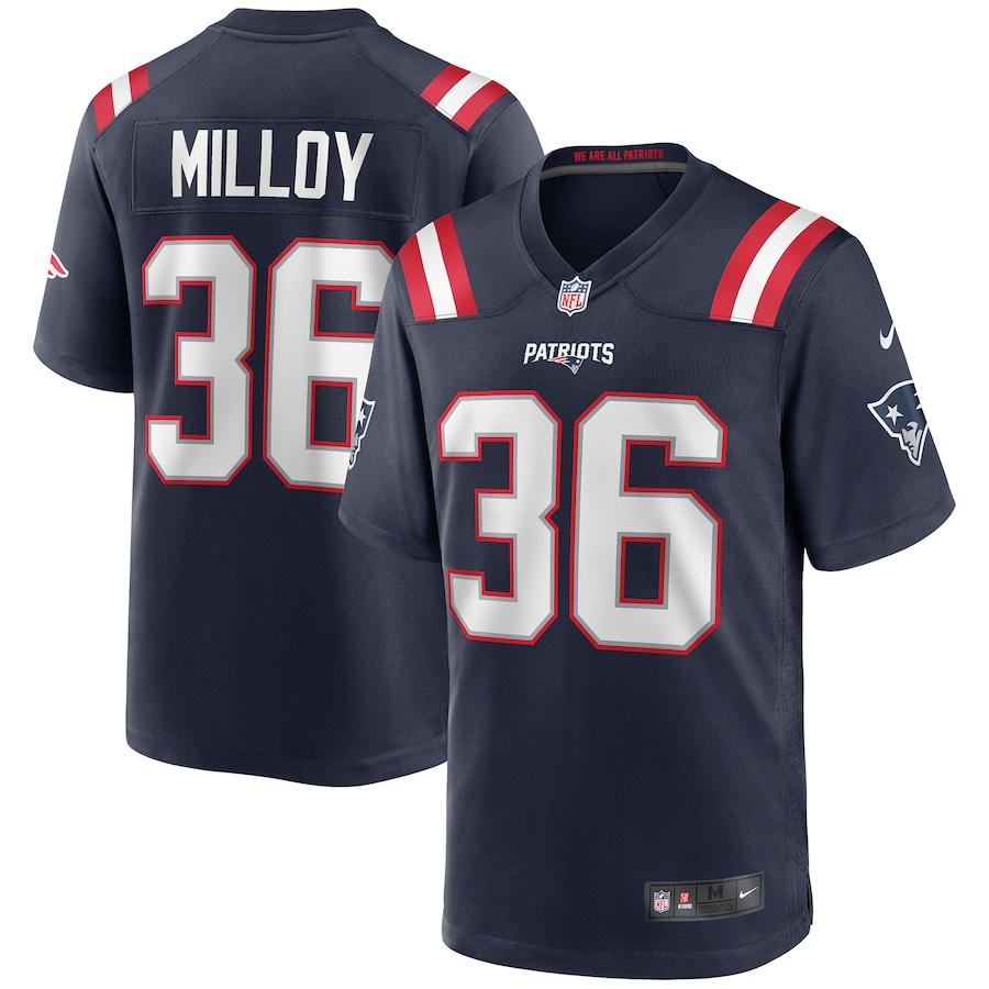 Lawyer Milloy New England Patriots Nike Game Retired Player Jersey Navy